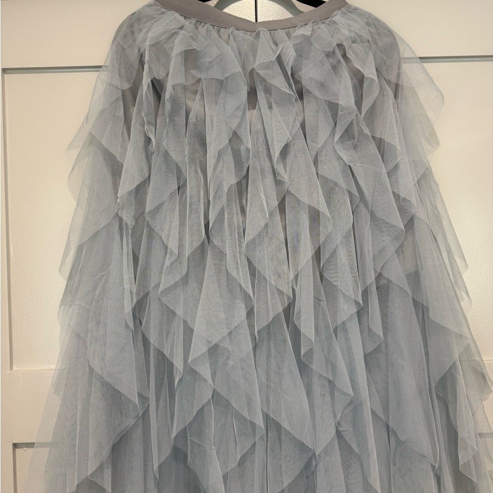 Elegant Gray Maxi Skirt